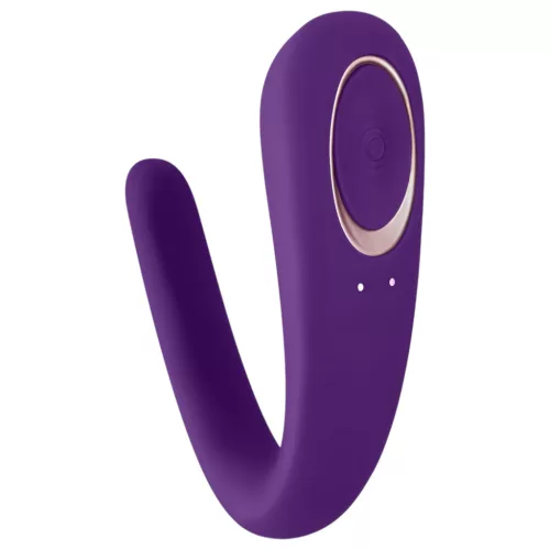 / Satisfyer Double Classic - vízálló, akkus párvibrátor (lila)