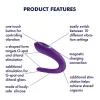 / Satisfyer Double Classic - vízálló, akkus párvibrátor (lila)