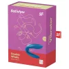Satisfyer Double Whale - 2 motoros párvibrátor (kék)