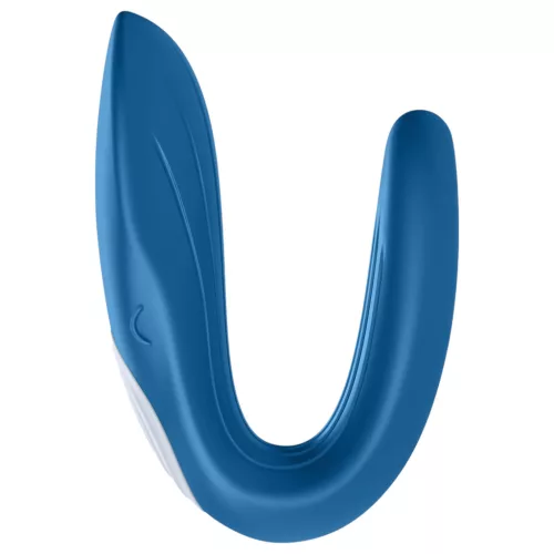 Satisfyer Double Whale - 2 motoros párvibrátor (kék)
