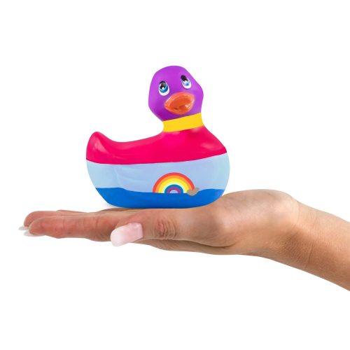 My Duckie Colors 2.0 - csíkos kacsa vízálló csiklóvibrátor (szivárvány)