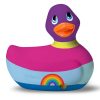 My Duckie Colors 2.0 - csíkos kacsa vízálló csiklóvibrátor (szivárvány)
