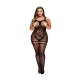 / Baci Plus Size - mintás necc cicaruha - fekete (XL-XXL)