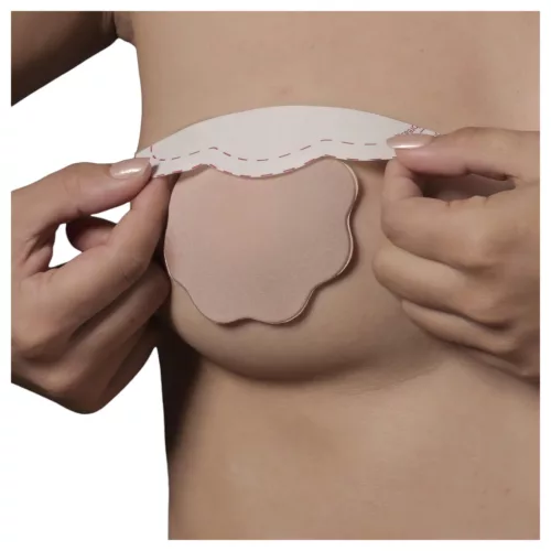 / Bye Bra F-H - láthatatlan mellemelő tapasz - nude (6db)