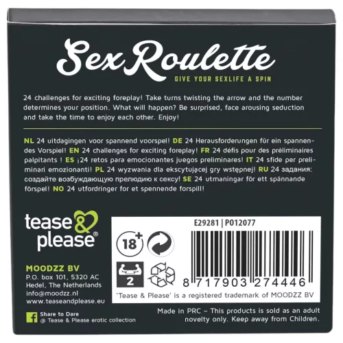 tease & please - Sex Roulette Foreplay - erotikus rulett társasjáték 