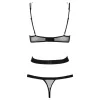 / Obsessive Bondy - láncos-pántos body (fekete) (S-M)