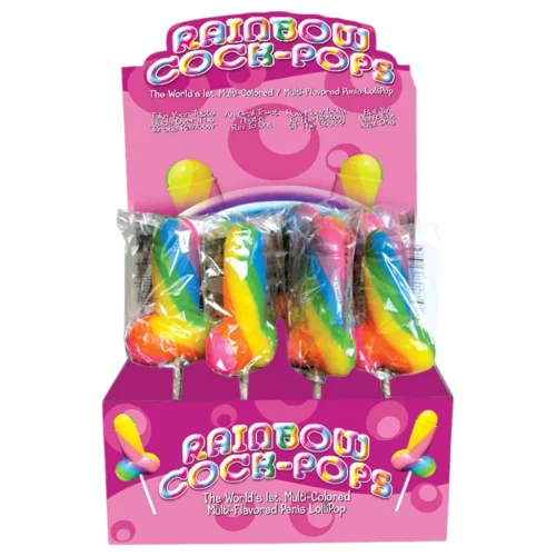 Rainbow Cock Pop - péniszes nyalóka (85 g) - gyümölcs ízű