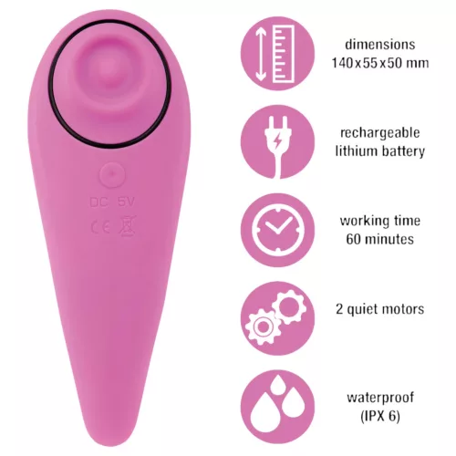 FEELZTOYS Femmegasm - akkus 2in1 csikló vibrátor, csiklóizgató (pink)