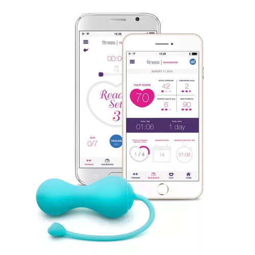 / LOVELIFE BY OHMIBOD - KRUSH - okos, akkus gésagolyó (türkiz)