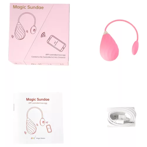 Magic Motion Sundae – App-vezérelt vibrációs tojás (pink)
