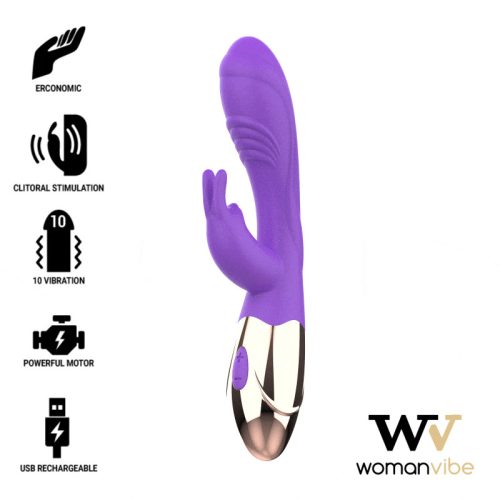 Womanvibe Viora vibrátor klitoriszkarral - lila