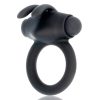 BLACK&SILVER Agron péniszgyűrű 10 vibrációs móddal - fekete