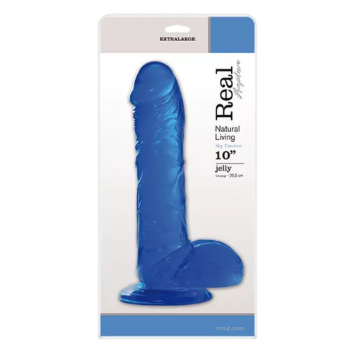 Dildó Realisztikus, tapadókorongos 25,5 cm kék
