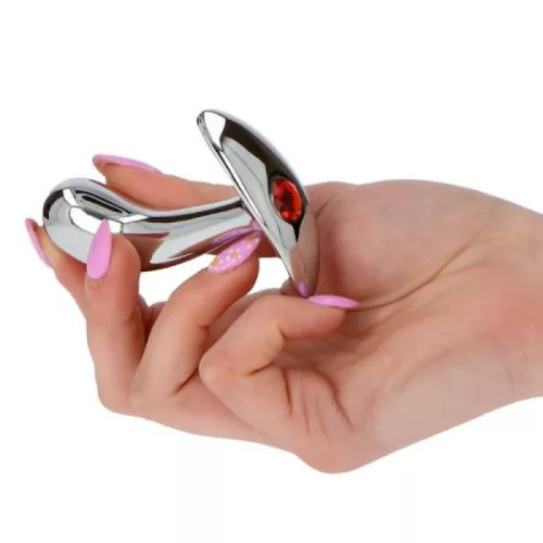 Anál plug Kezdőknek Biztonságos kivitel 7,9 cm ezüst