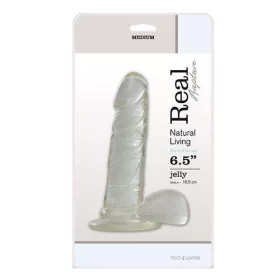   Jelly Dildó Realisztikus erezett tapadókorongos 16,5 cm áttetsző
