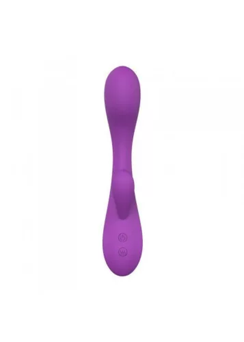 Toyz4Lovers Vibrátor kettős stimuláció, 9 mód USB töltés lila