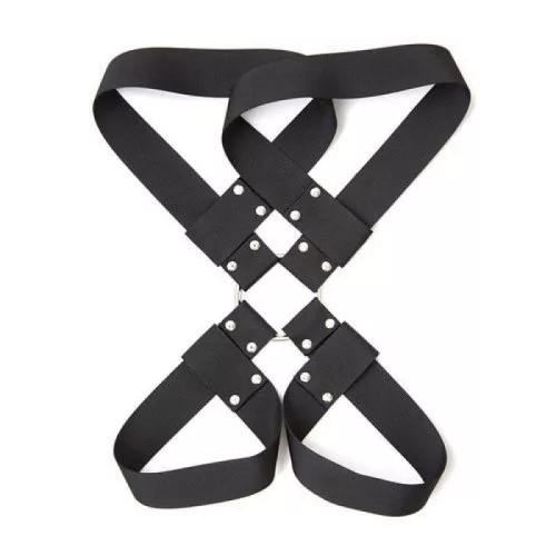 Fetish Art Kötöző készlet Nylon csukló- és bokamankéttal Fekete