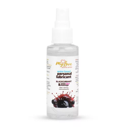 MyLove Intim gél és masszázsolaj 2 az 1-ben Fekete ribizli 50 ml