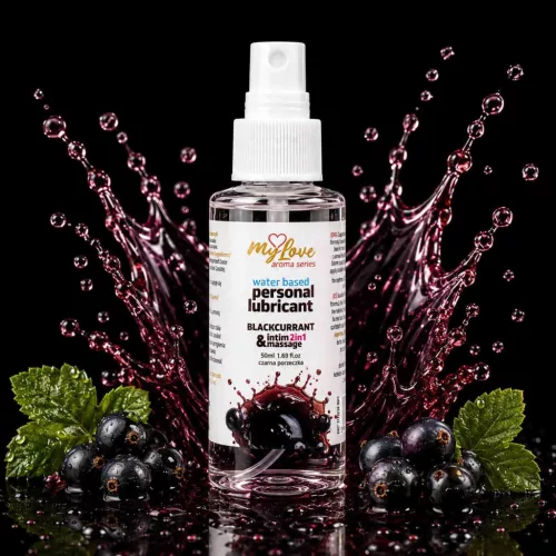MyLove Intim gél és masszázsolaj 2 az 1-ben Fekete ribizli 50 ml