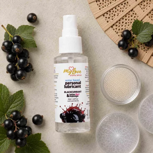 MyLove Intim gél és masszázsolaj 2 az 1-ben Fekete ribizli 50 ml