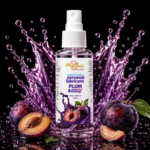 MyLove Intim gél és masszázsolaj 2in1 Szilva 50 ml vízbázisú