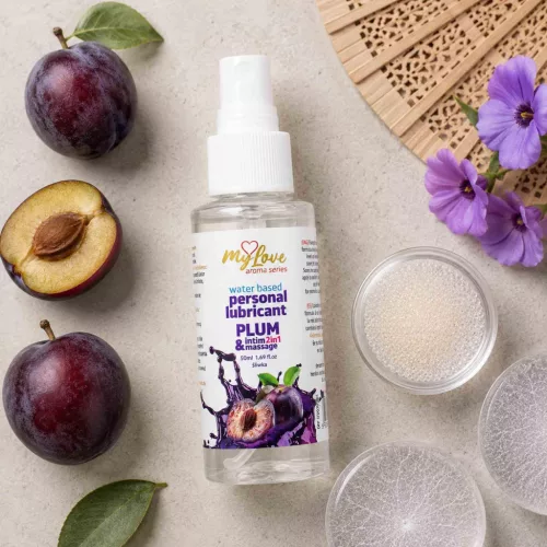 MyLove Intim gél és masszázsolaj 2in1 Szilva 50 ml vízbázisú