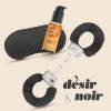 Crushious Bondage szett Puha bilincs, szemkötő, síkosító 50 ml fekete