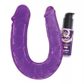  Crushious Dupla dildó antibakteriális anál síkosítóval 50 ml lila