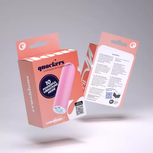 Quackers Vibrátor USB-töltés, 10 sebesség, vízálló rózsaszín 8,6 cm