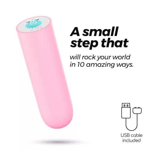 Quackers Vibrátor USB-töltés, 10 sebesség, vízálló rózsaszín 8,6 cm