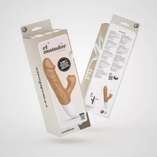 Crushious Vibrátor 10 mód, 3 lökő, 7 szívó 22,5 cm fekete