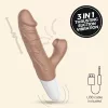 Crushious Vibrátor 10 mód, 3 lökő, 7 szívó 22,5 cm fekete