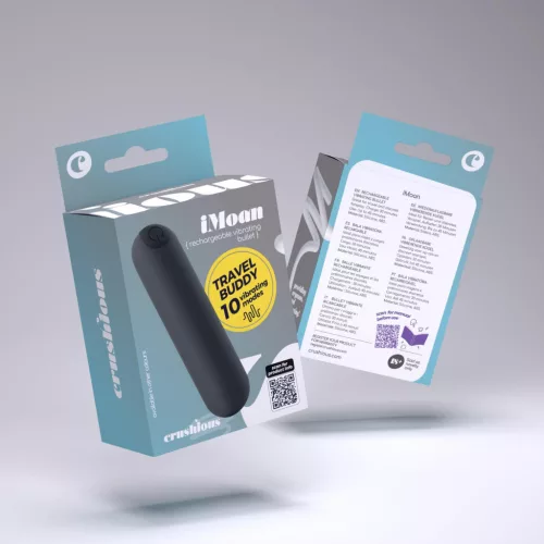 Crushious Vibrátor 10 mód vízálló USB-töltés 7,6 cm fekete