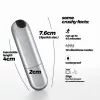 Crushious Vibrátor Rezgő 10 mód USB töltés Szilícium 7,6 cm ezüst