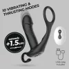 Crushious prosztata masszírozó cockringgel távirányítós 14 cm fekete