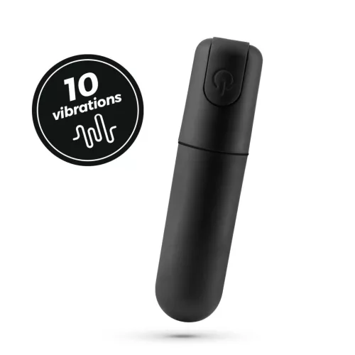 Crushious Péniszgyűrű Újratölthető, 10 módos vibráció 7,8 cm fekete