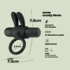 Crushious Péniszgyűrű Újratölthető, 10 módos vibráció 7,8 cm fekete