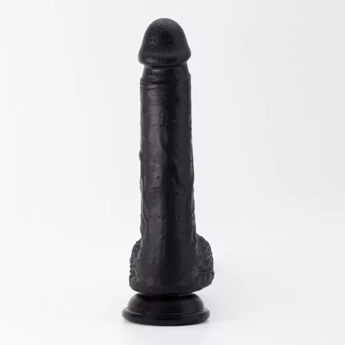 Crushious Dildó Erős tapadókorong, Rugalmas, Vízálló 22 cm fekete