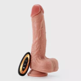   Crushious Vibrátor Lökő, forgó, 9 mód - 8,5 cm folyékony szilikon, bőrszínű