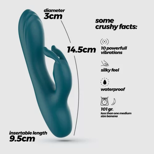 Crushious Vibrátor 10 mód, csendes 14,5 cm rózsaszín