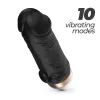 Crushious Mini vibrátor 10 mód USB töltés vízálló fekete 8,8 cm