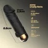 Crushious Mini vibrátor 10 mód USB töltés vízálló fekete 8,8 cm