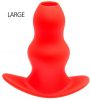 Plug Tunnel Stretch Red – nagy, 15 x 7 cm-es élvezet kényeztető