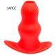 Plug Tunnel Stretch Red – nagy, 15 x 7 cm-es élvezet kényeztető