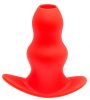 Plug Tunnel Stretch Red – nagy, 15 x 7 cm-es élvezet kényeztető