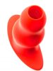 Plug Tunnel Stretch Red – nagy, 15 x 7 cm-es élvezet kényeztető