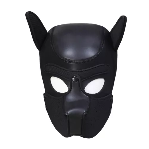 PUPPY – fekete neopréne maszk  érzéki játékokhoz