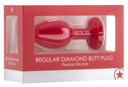 Plug Diamond – prémium anális kiegészítő, piros