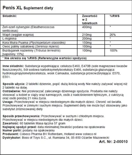 Cobeco Penis XL kapszula - 60 db