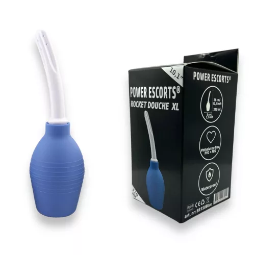 Power Escorts Anál zuhany Nagy kapacitás 330 ml kék
